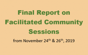 Final Report on Facilitated Community Sessions