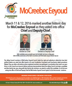 Historic Milestone in MoCreebec Eeyoud history